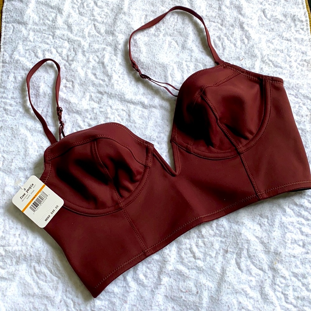 🔥 last one! Free People Brianna longline bra NWT - Picture 2 of 9